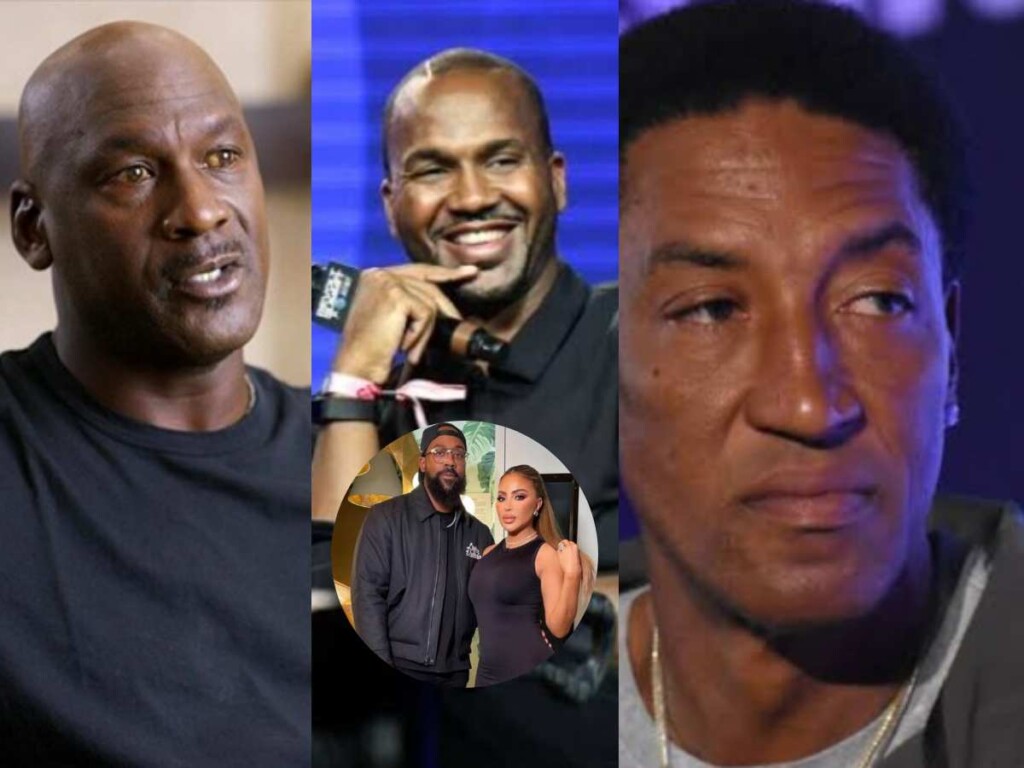 Michael Jordan, Van Lathan, Marcus Jordan, Larsa Pippen and Scottie Pippen