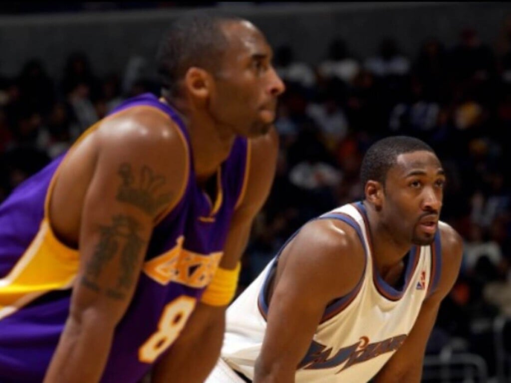 Kobe Bryant and Gilbert Arenas (Credits: G Flume/Getty Images)