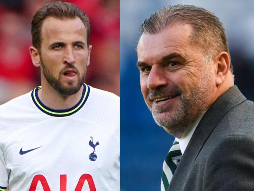 Ange Postecoglou and Harry Kane 