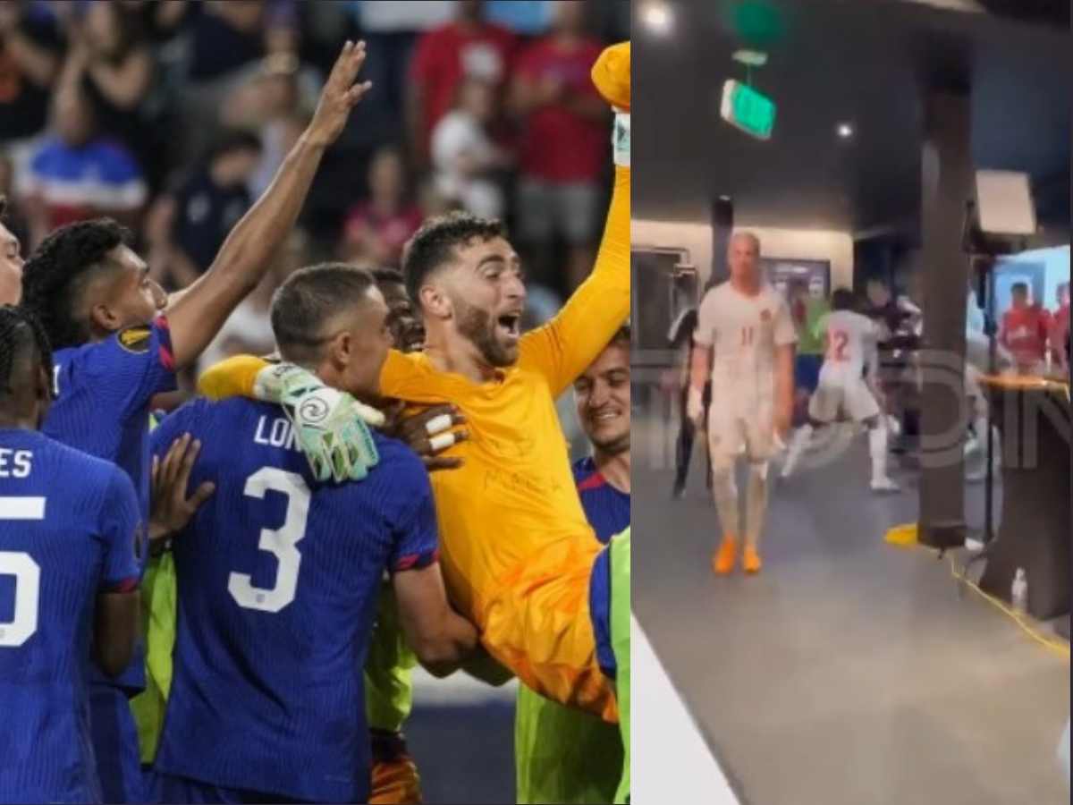 WATCH: USMNT and Canada’s players get into a brutal brawl in changing room after Gold Cup tie