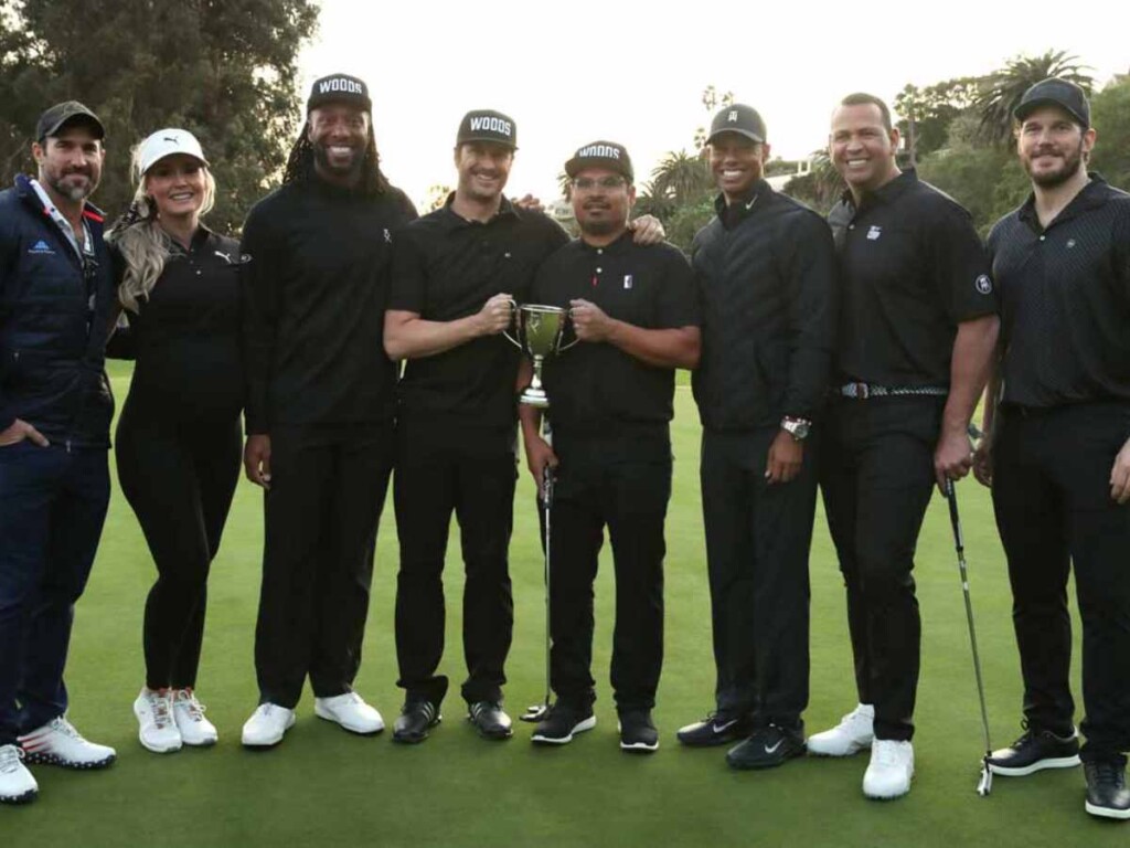 Tiger Woods and A-Rod in 2020 Celebrity Cup