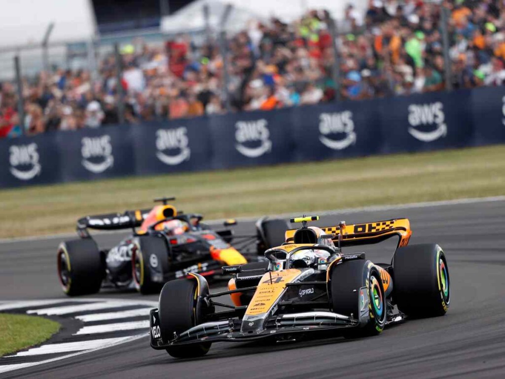 Lando Norris and Max Verstappen at the British GP (image via Formularapida.net)