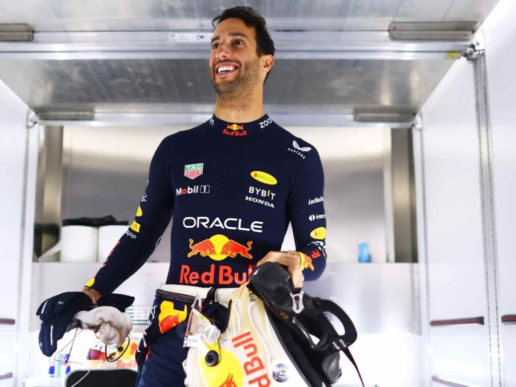 Daniel Ricciardo at Silverstone during the Pirelli tire test (image via Red Bull Racing)