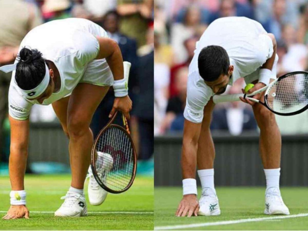 "Don't forget to chew the grass if you win the title!"- Ons Jabeur asks Novak Djokovic to stop COPYING her Wimbledon routine sending fans in a frenzy