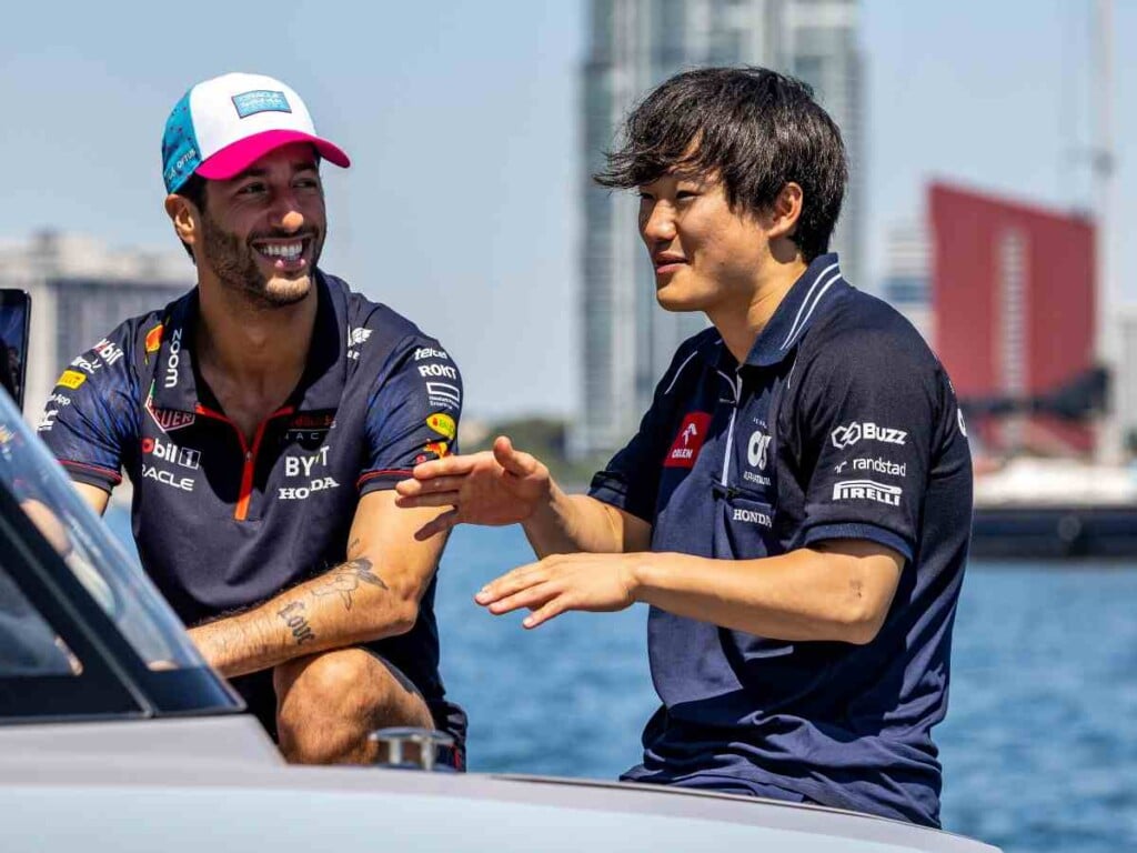 Daniel Ricciardo and Yuki Tsunoda (image via Raceweek.com.au)
