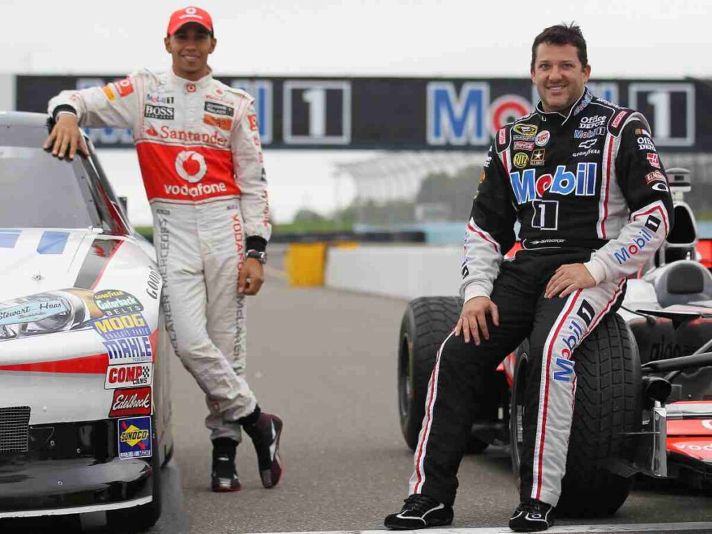 Lewis Hamilton and Tony Stewart