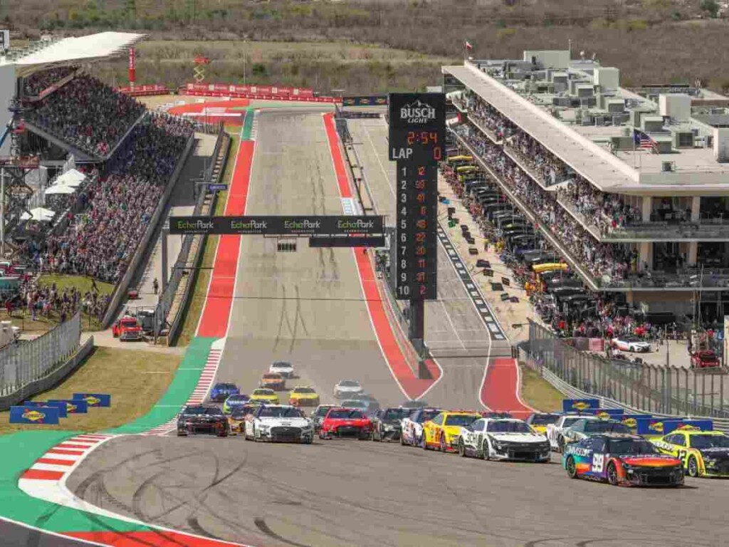 NASCAR cars at COTA, which is also an F1 track