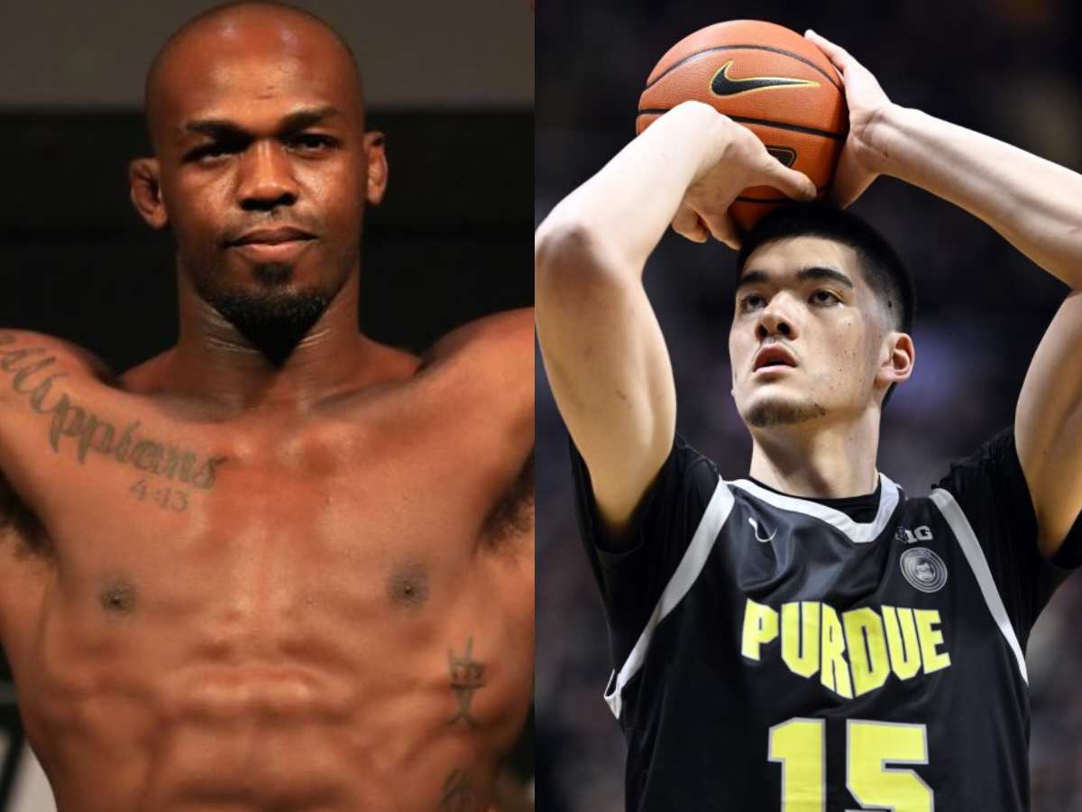 “One punch and Jones is dead” – Fans debate who would win between Jon Jones and 7’4 basketball star Zach Edey after unexpected crossover