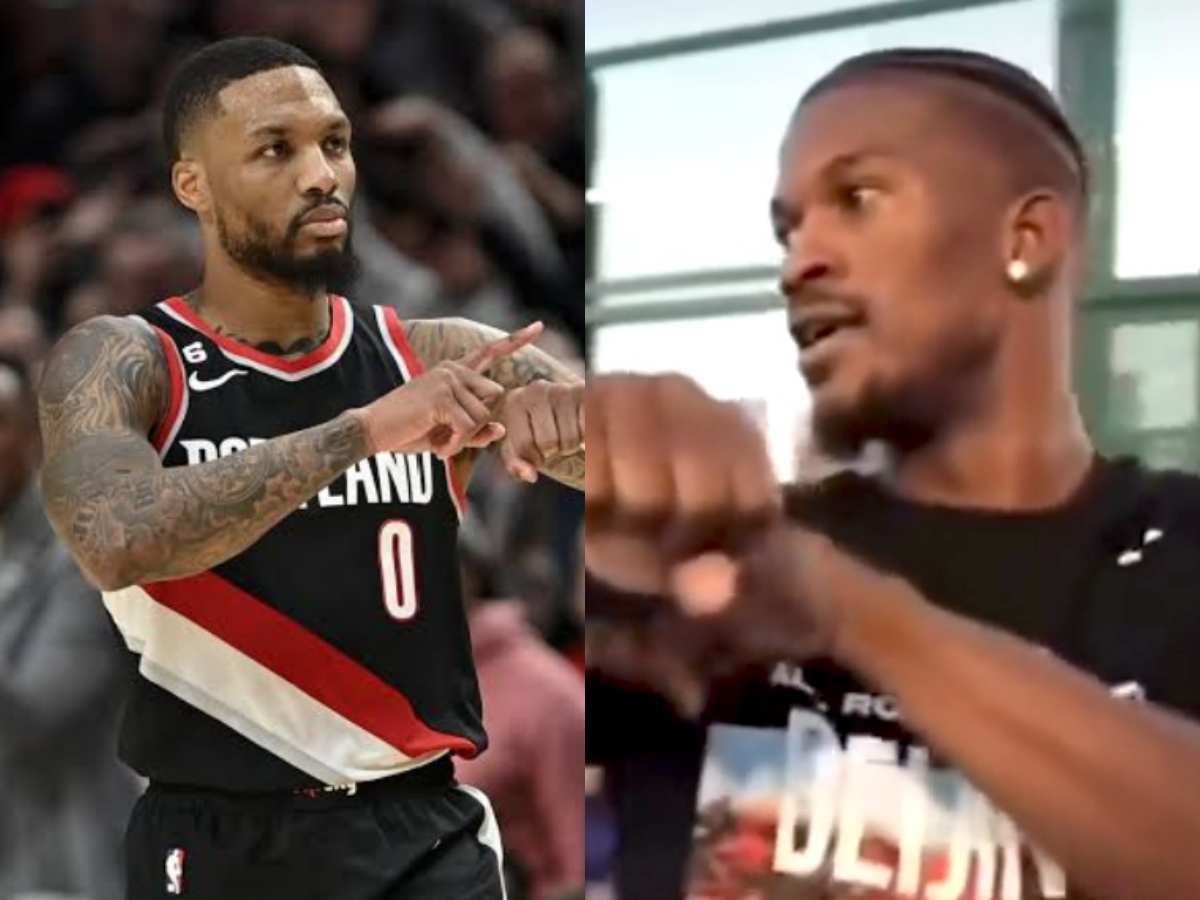 WATCH: Jimmy Butler fuels Damian Lillard to Heat speculation with DAME TIME CELEBRATION