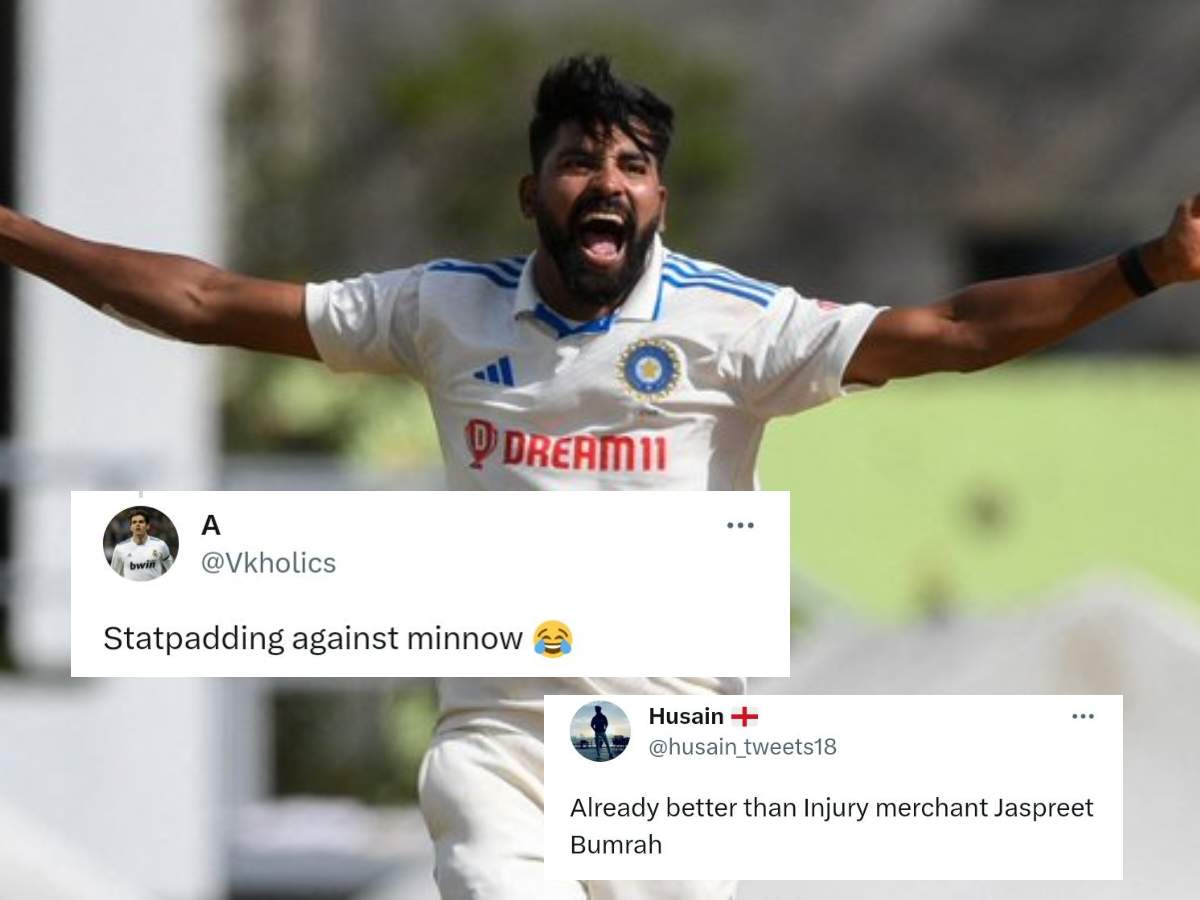 “All tailenders”- Netizens react differently as Mohammed Siraj achieves his BEST figures in Test cricket with fifer against West Indies