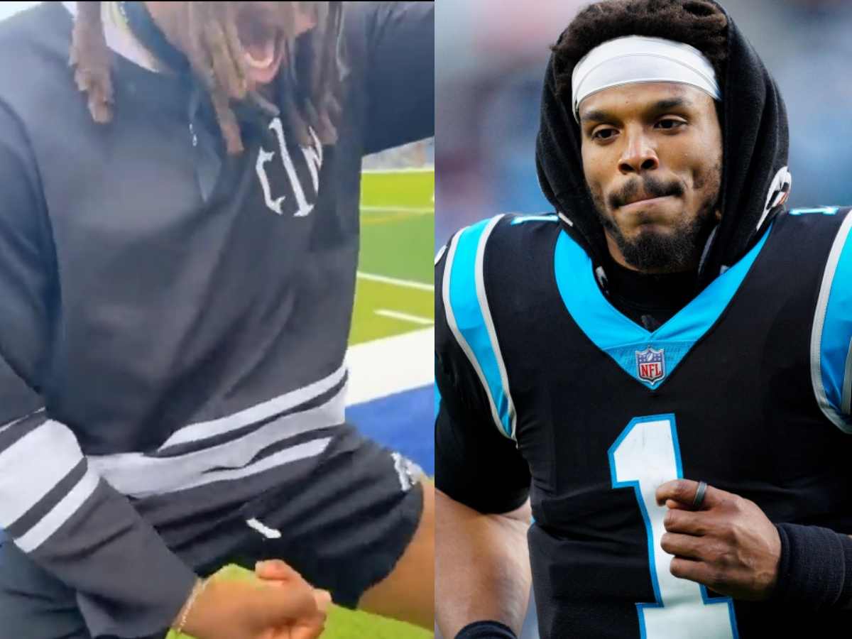 WATCH: Cam Newton BRUTALLY shuts down a fan with a hilarious reaction trolling him about lack of Super Bowl titles