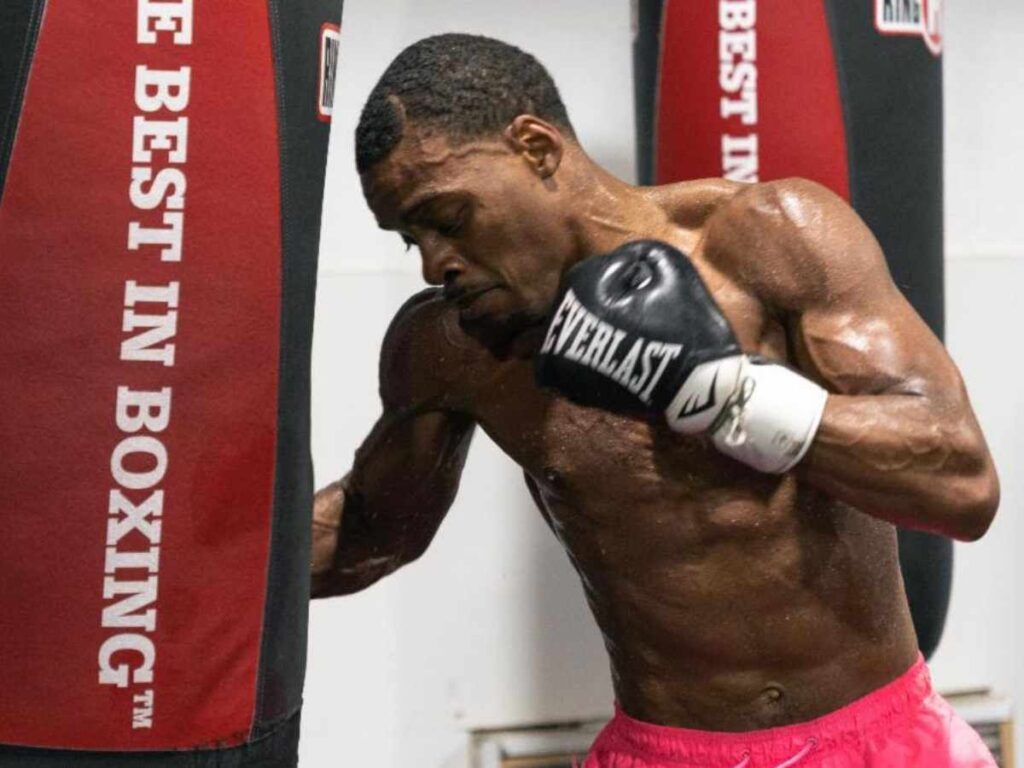 Errol Spence Jr. at training