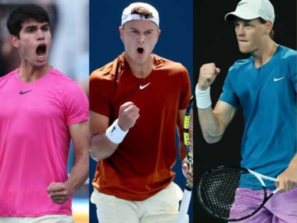 Novak Djokovic should continue playing until the Next Gen can 'KILL him' says Jimmy Connors 1 Carlos Alcaraz, Jannik Sinner and Holger Rune
