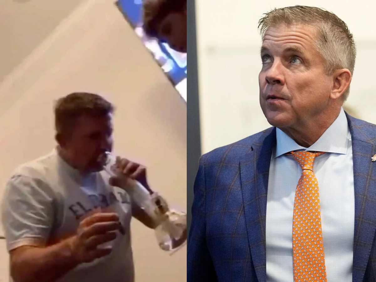 WATCH: Sean Payton publicly smokes marijuana with 16-year-old kids as he’s seen lighting a bong despite facing backlash for his comments on Broncos’ management