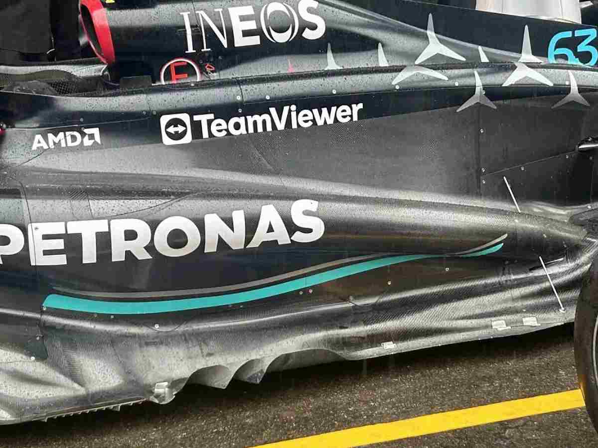 Mercedes’ revised W14 sidepods take center stage at the Belgian Grand Prix