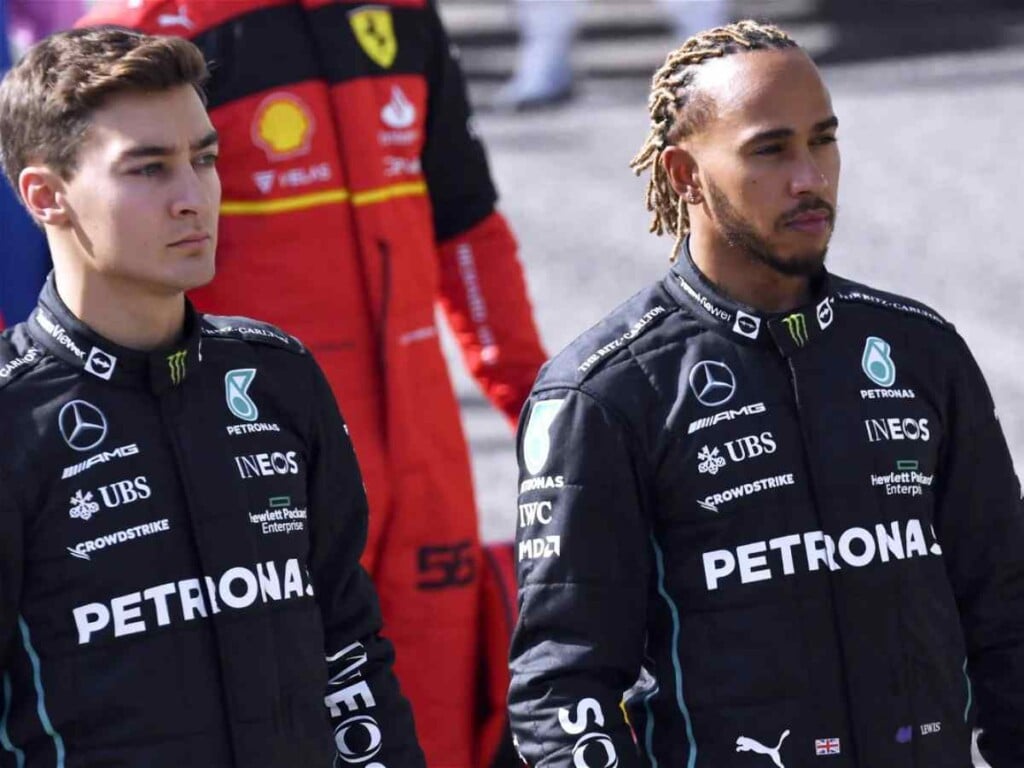 George Russell and Lewis Hamilton