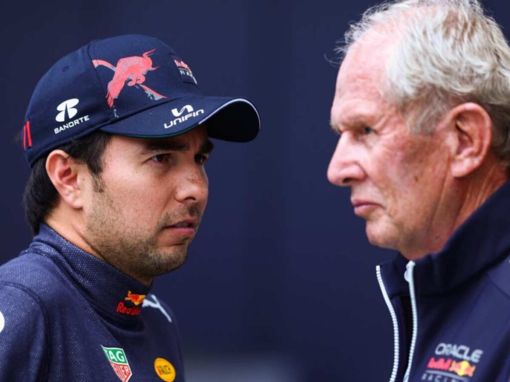 Sergio Perez and Helmut Marko