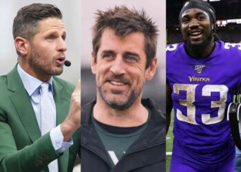 Dan Orlovsky, Aaron Rodgers, and Dalvin Cook.