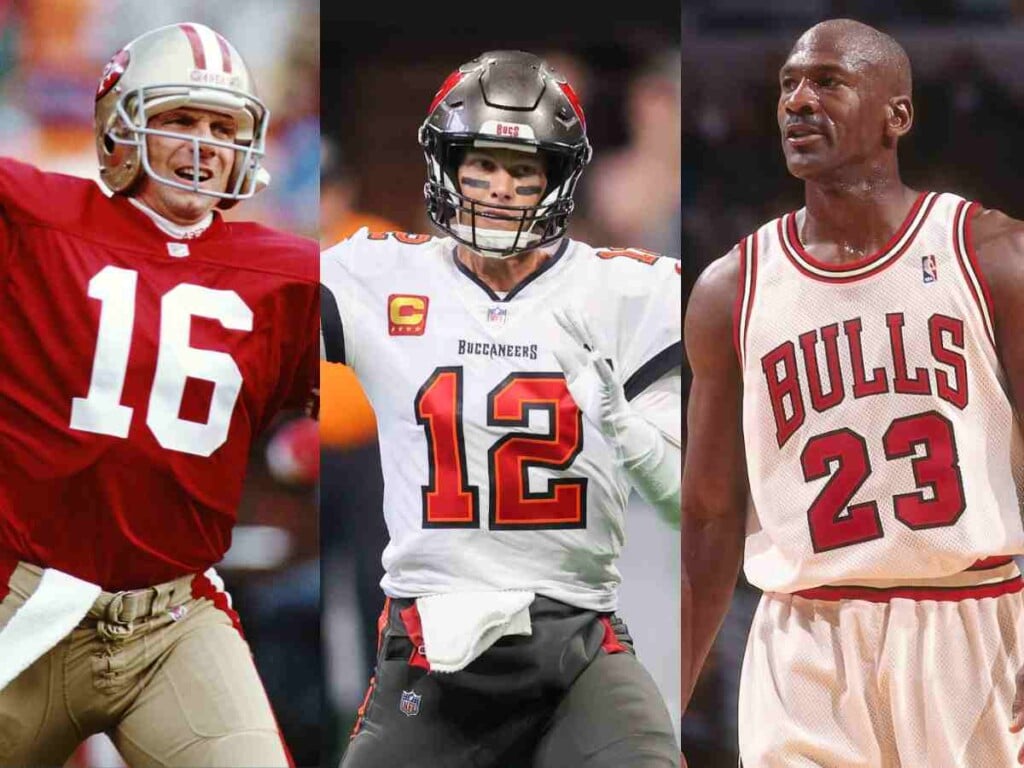 Joe Montana Tom Brady and Michael Jordan