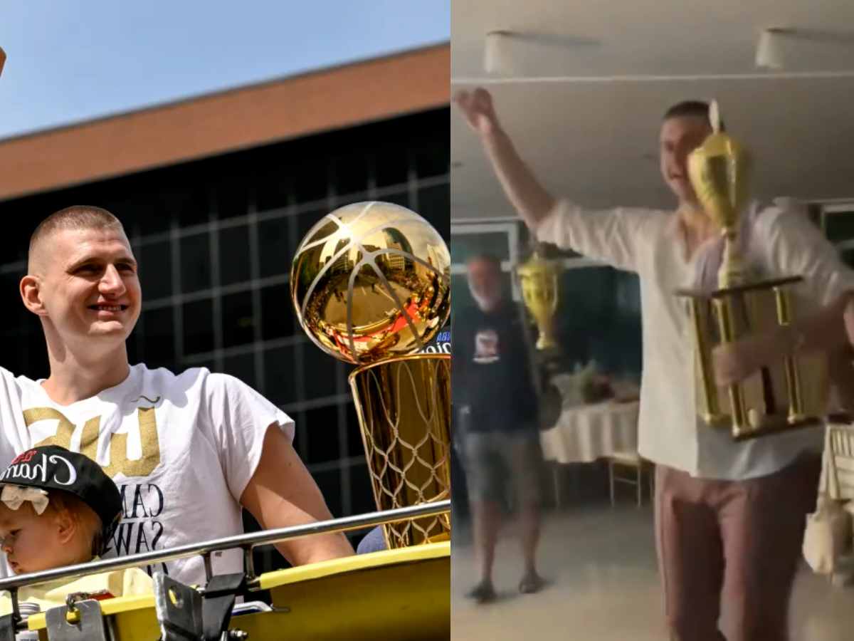 WATCH: “Bro just wanna be a tall jockey” – Nikola Jokic GOES BERSERK celebrating horse racing win, NBA Twitter in DISBELIEF