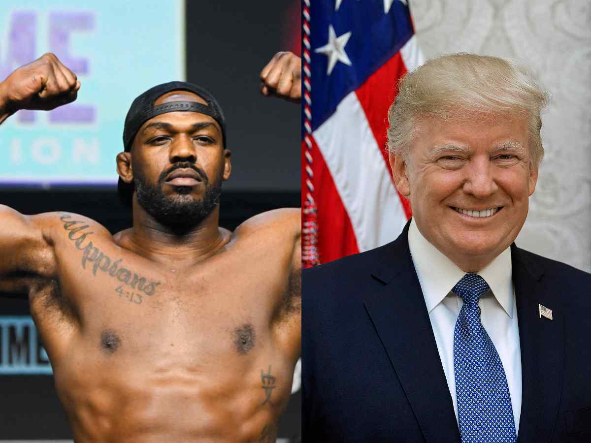 “Anybody notice?” – Jon Jones hilariously points President Donald Trump slapping away ‘black hand’ during UFC 290 walkout