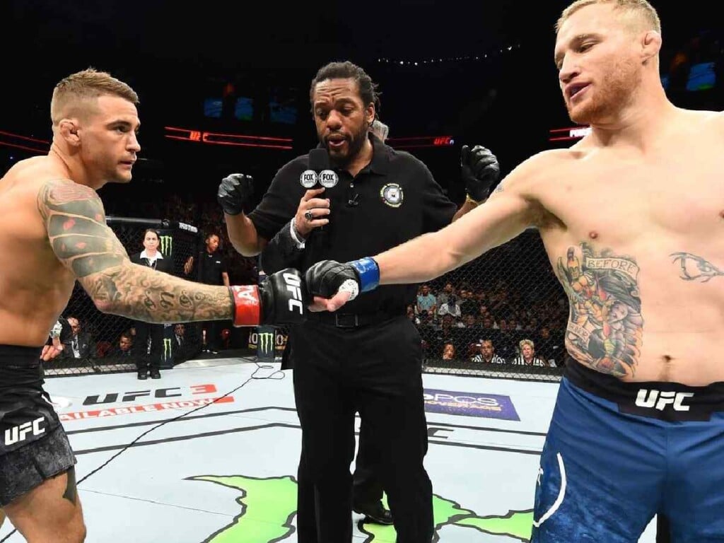 Justin Gaethje and Dustin Poirier