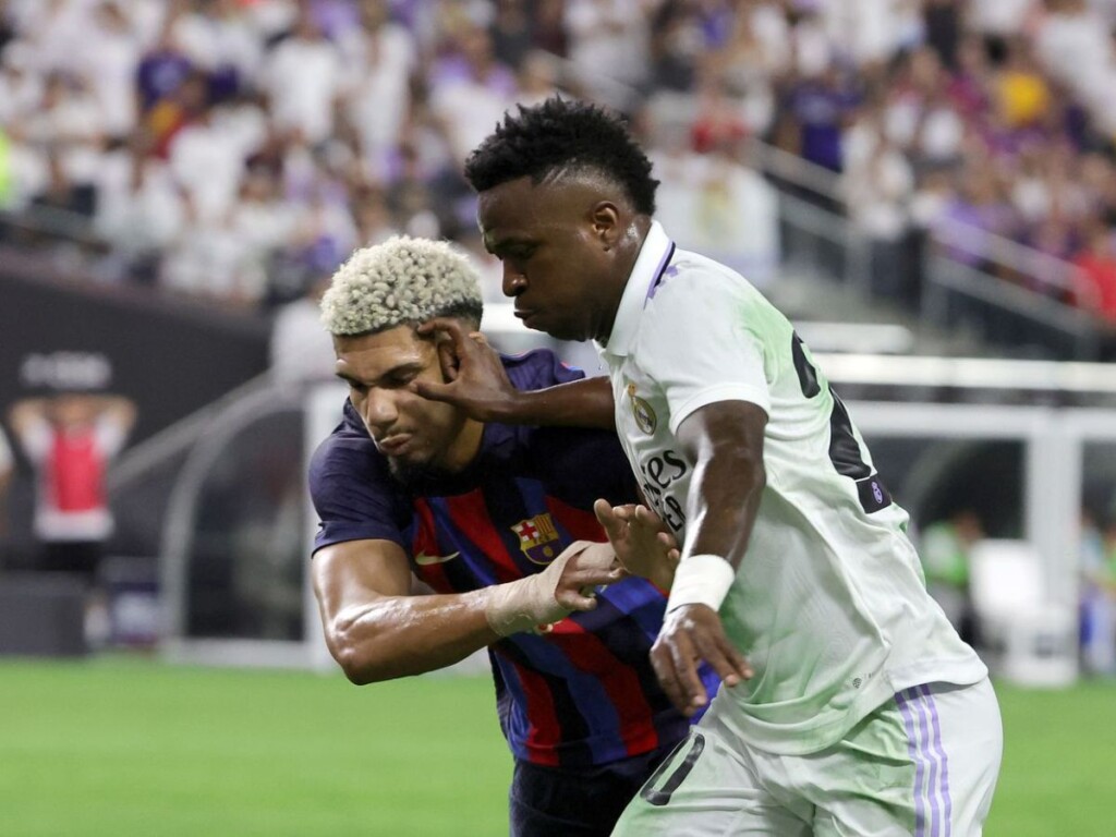 Barca's Araujo and Real's Vinicius jr. (credits-Managing Madrid)