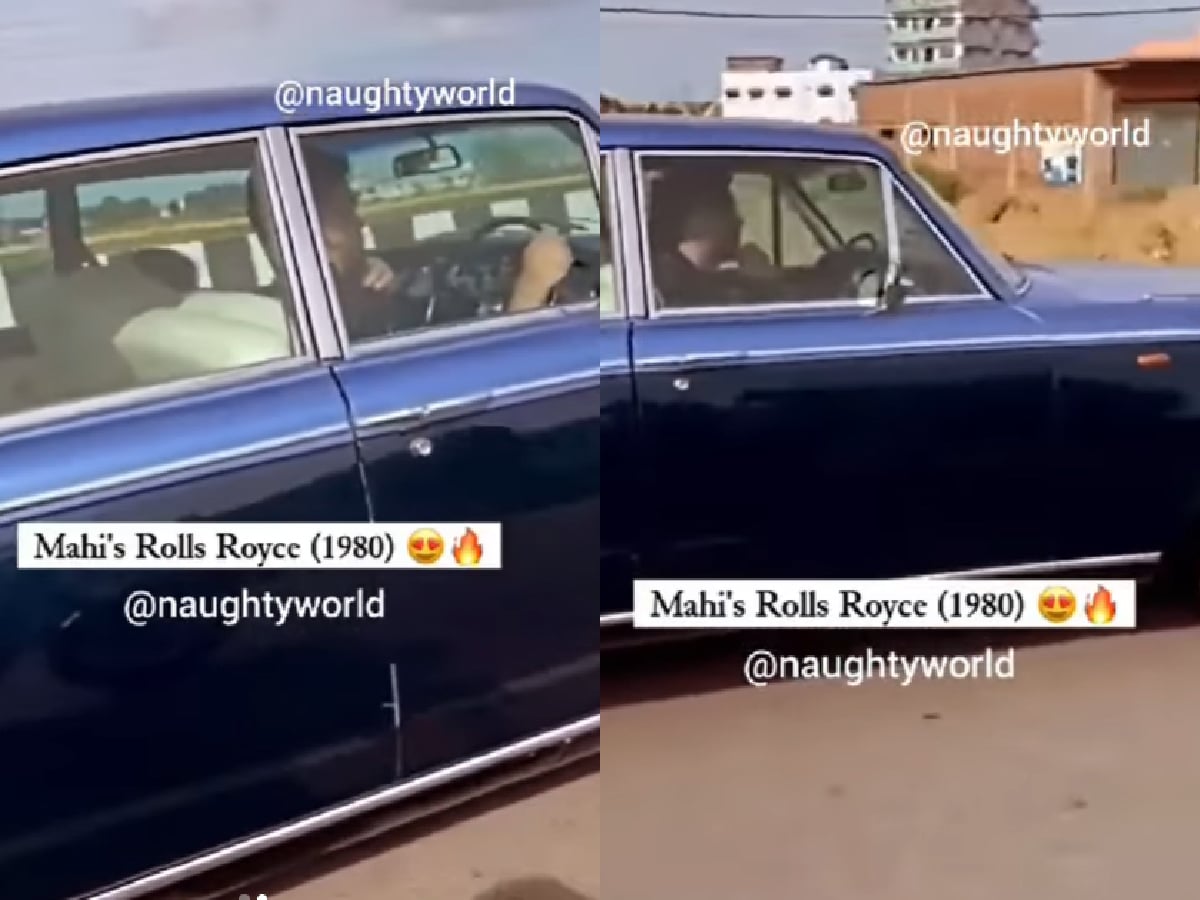 WATCH: MS Dhoni spotted driving vintage Rolls Royce on streets of Ranchi