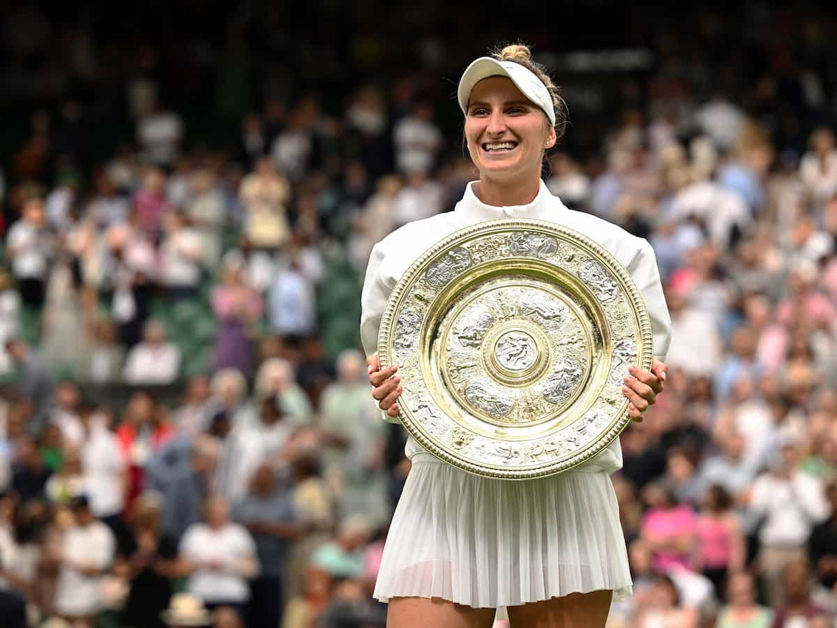 Marketa Vondrousova rises from the ashes as she lifts the Wimbledon title a year after spending weeks in a cast