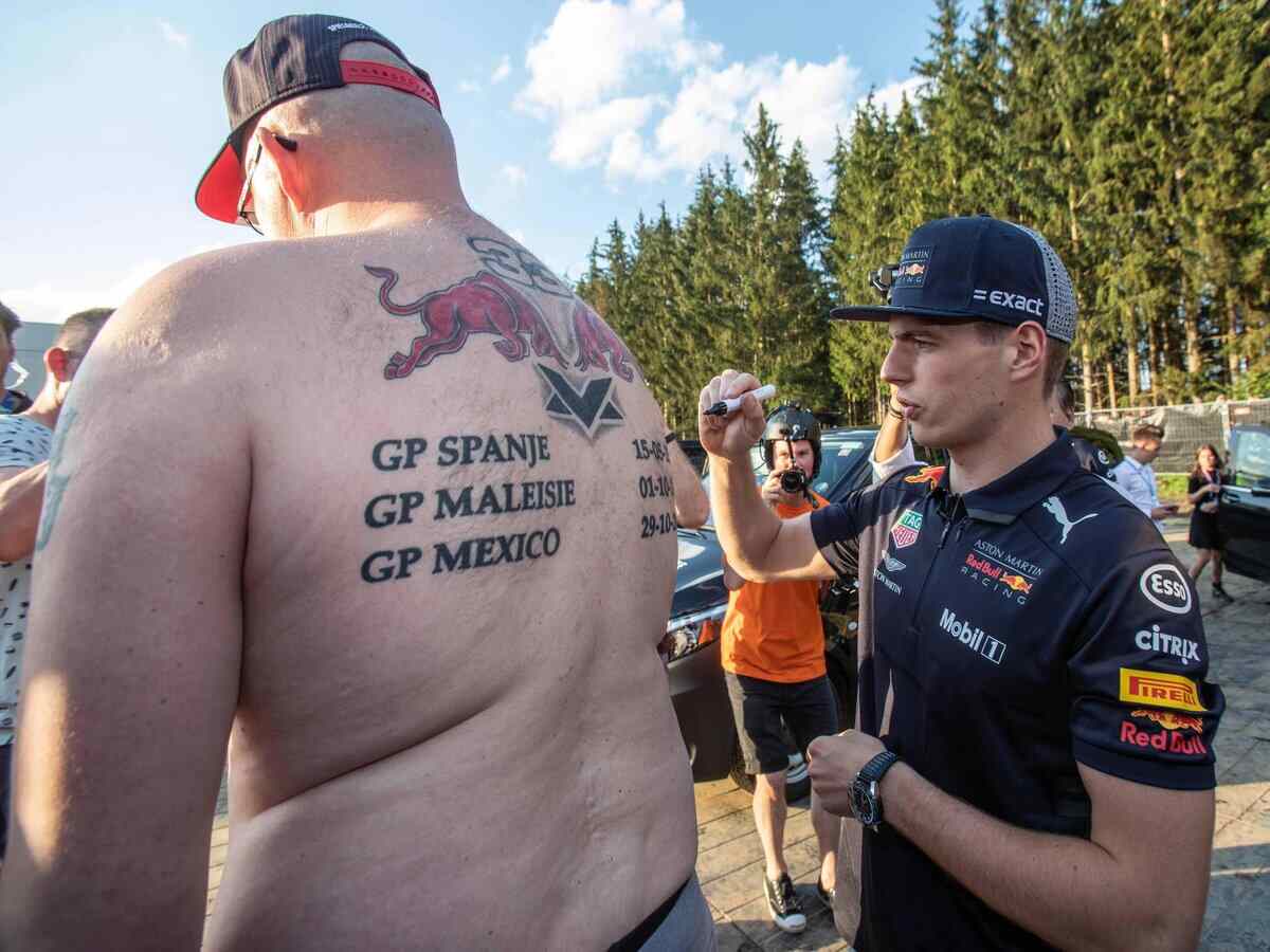 “Hideous and Chavtastic”- Fans react as Max Verstappen superfan inks every victory permanently on his skin