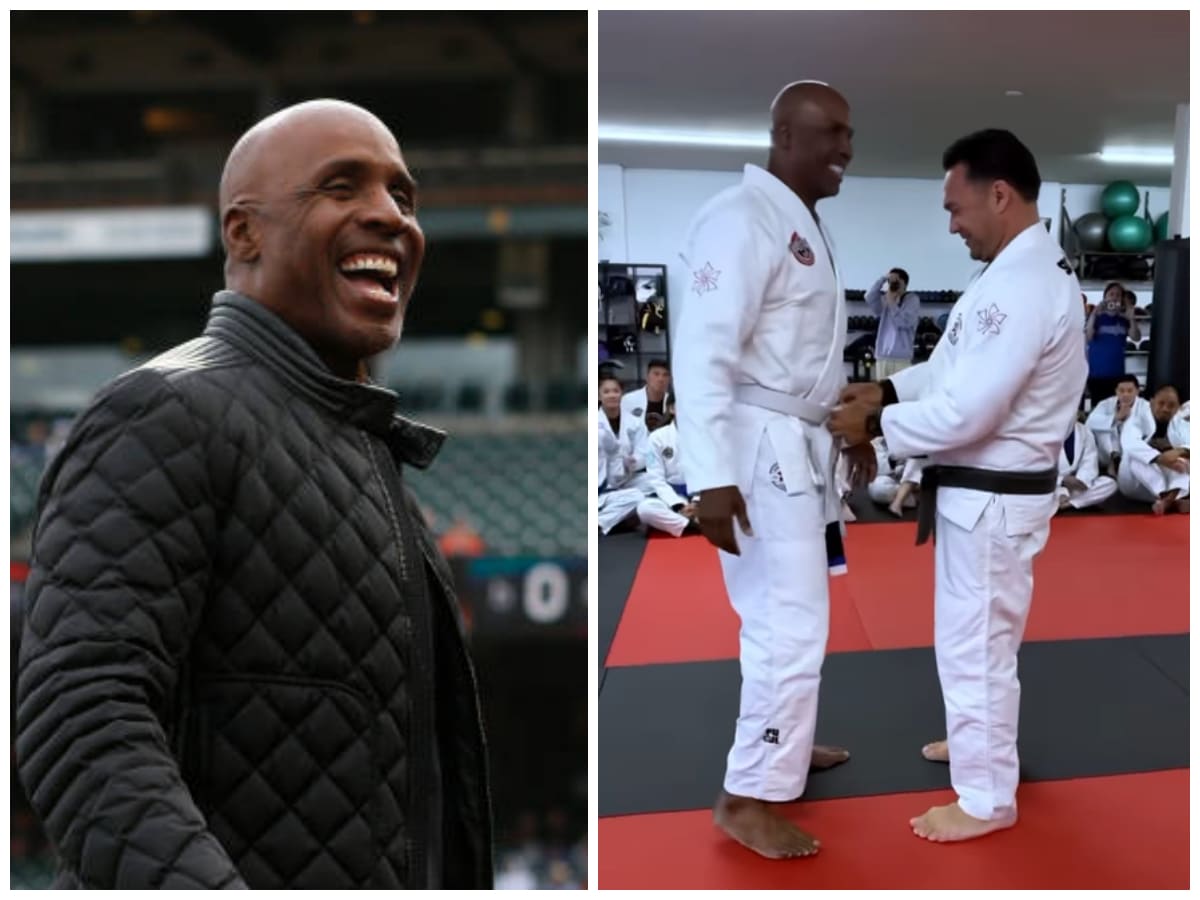 WATCH: MLB icon Barry Bonds continues to excel in sports as BJJ coach offers blue belt promotion