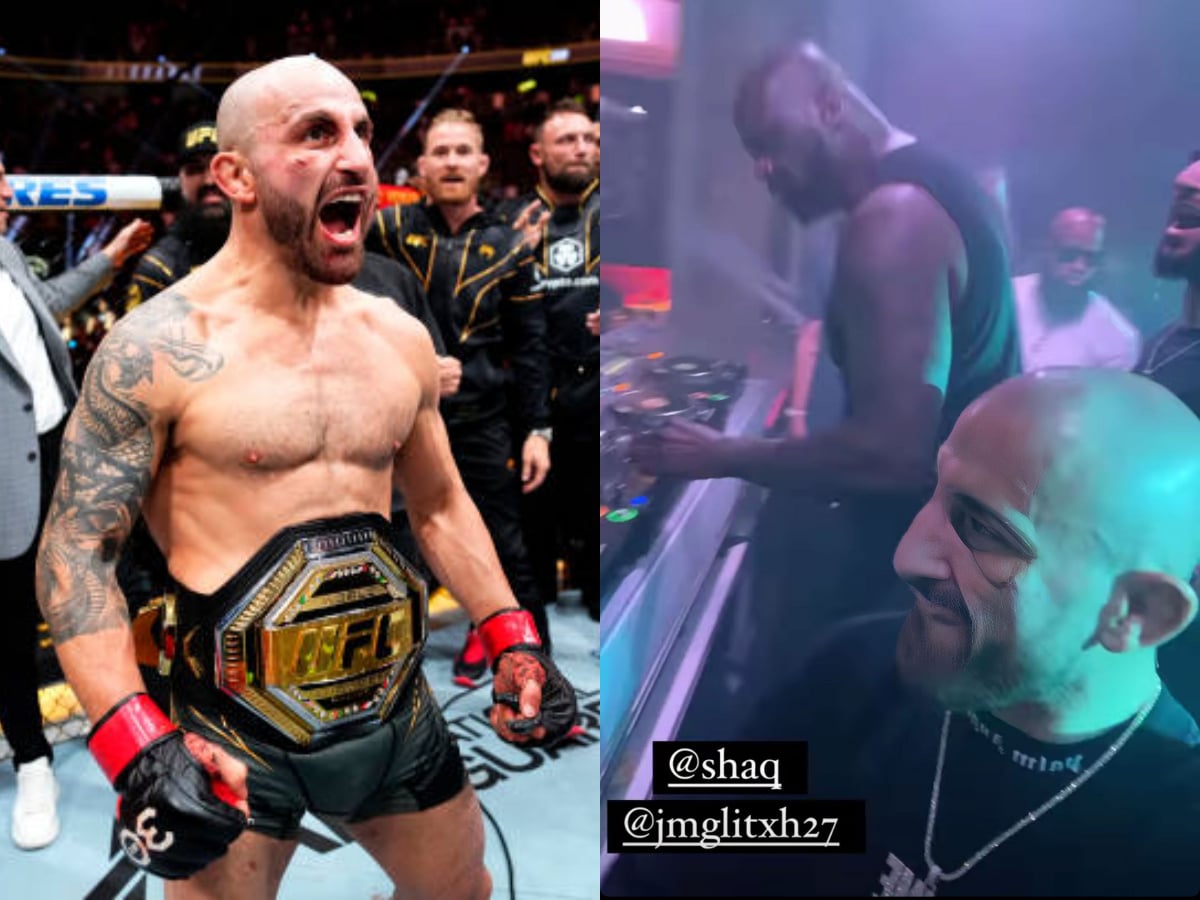 WATCH: Alexander Volkanovski parties with Shaquille O’Neal and NBA champion Jamal Murray after UFC 290