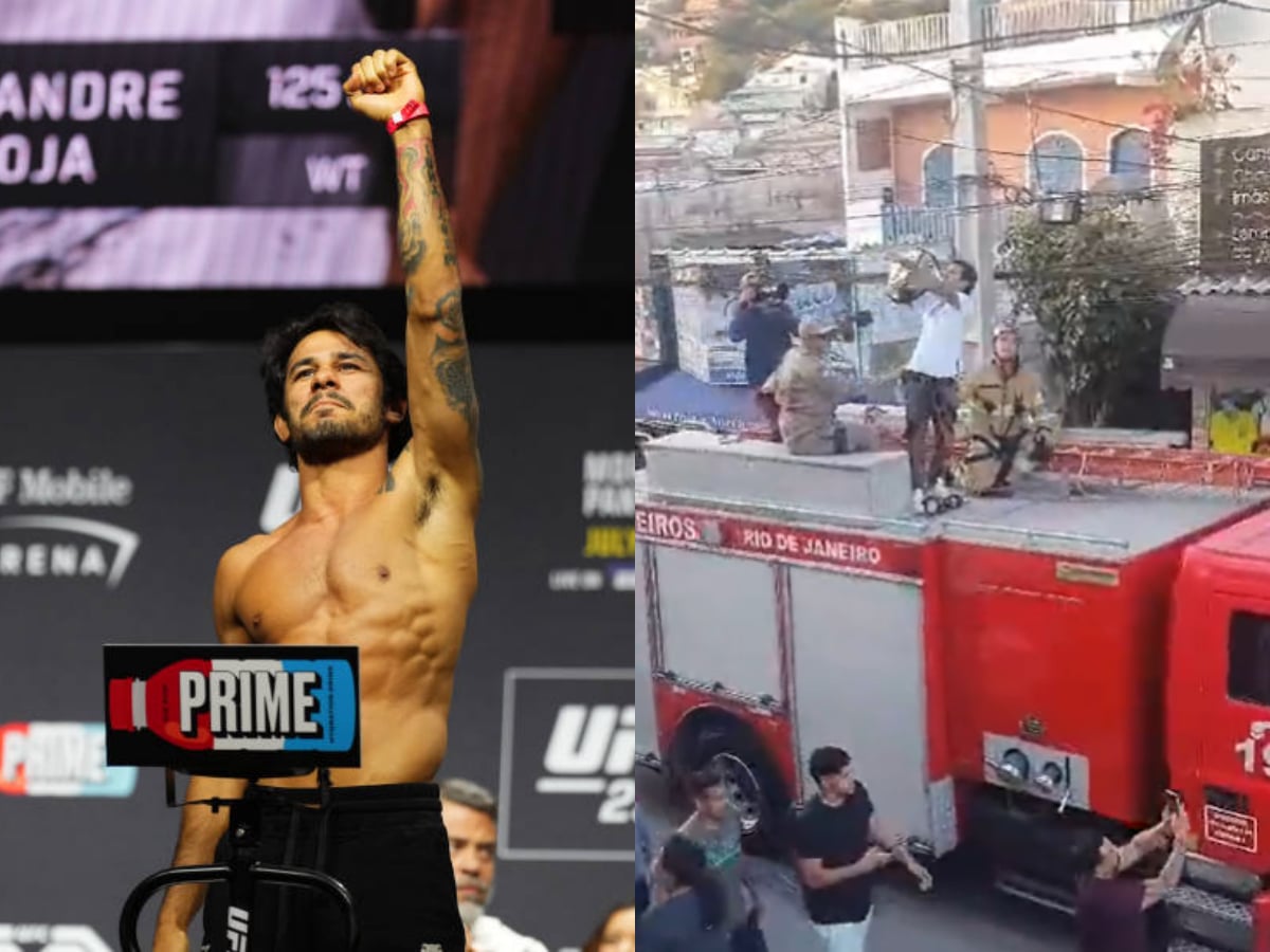 “Seen more people turn up to BBQ” – Fans poke fun at Alexandre Pantoja’s fire-truck parade in Brazil after UFC 290 title win