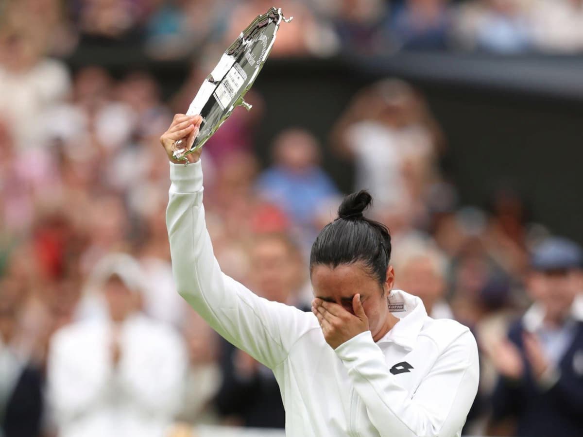 WATCH: Ons Jabeur cries inconsolably as she loses her second Wimbledon finals in a row after defeat to Marketa Vondrousova