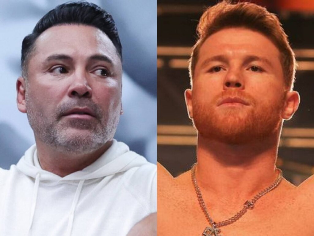 Oscar De La Hoya and Canelo Alvarez'