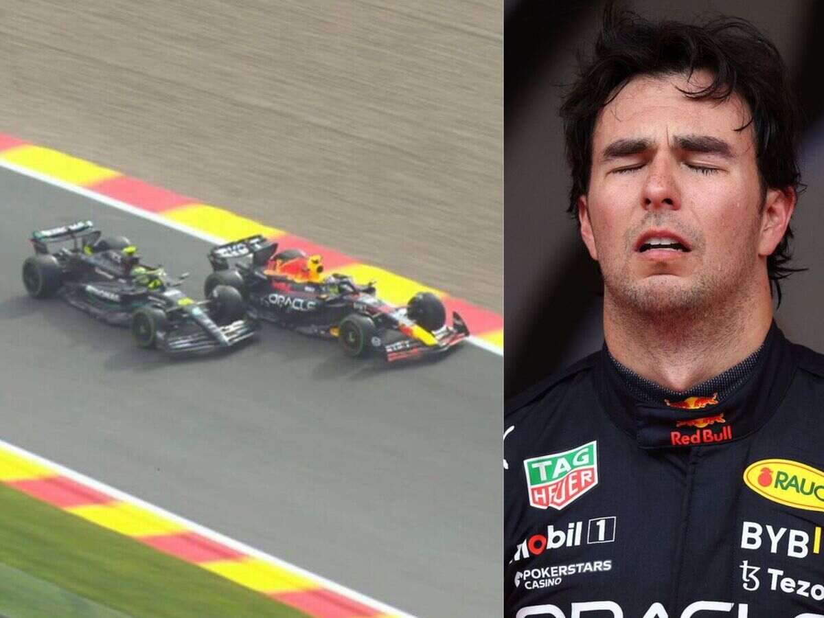 “It’s Checover”- Fans react as Sergio Perez produces yet another disastrous Saturday after clash with Lewis Hamilton at Belgian GP sprint race