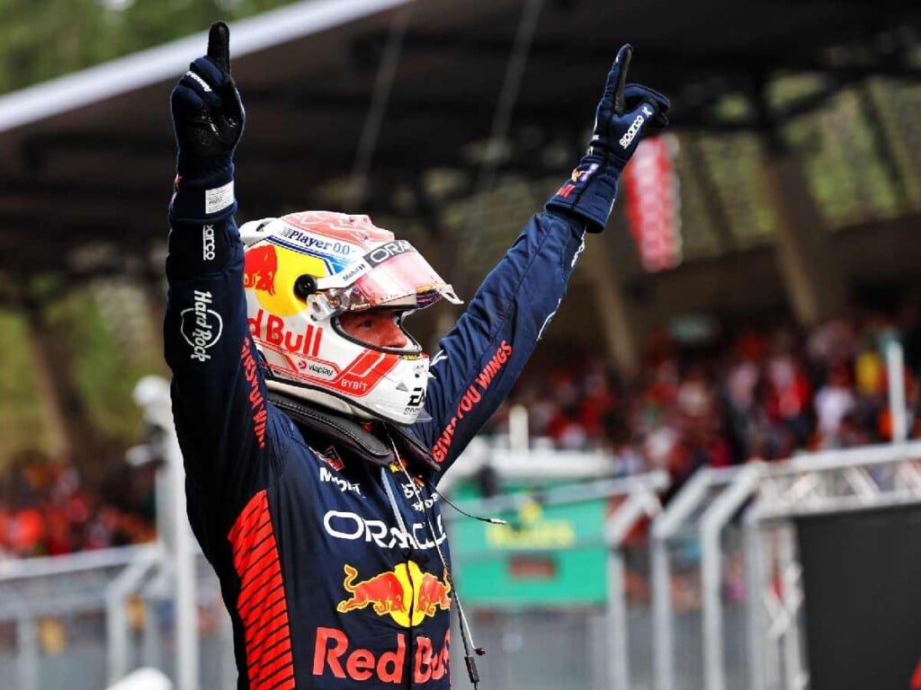 Max Verstappen after winning the 2023 F1 Austrian GP (Credits: @wearetherace/Twitter)