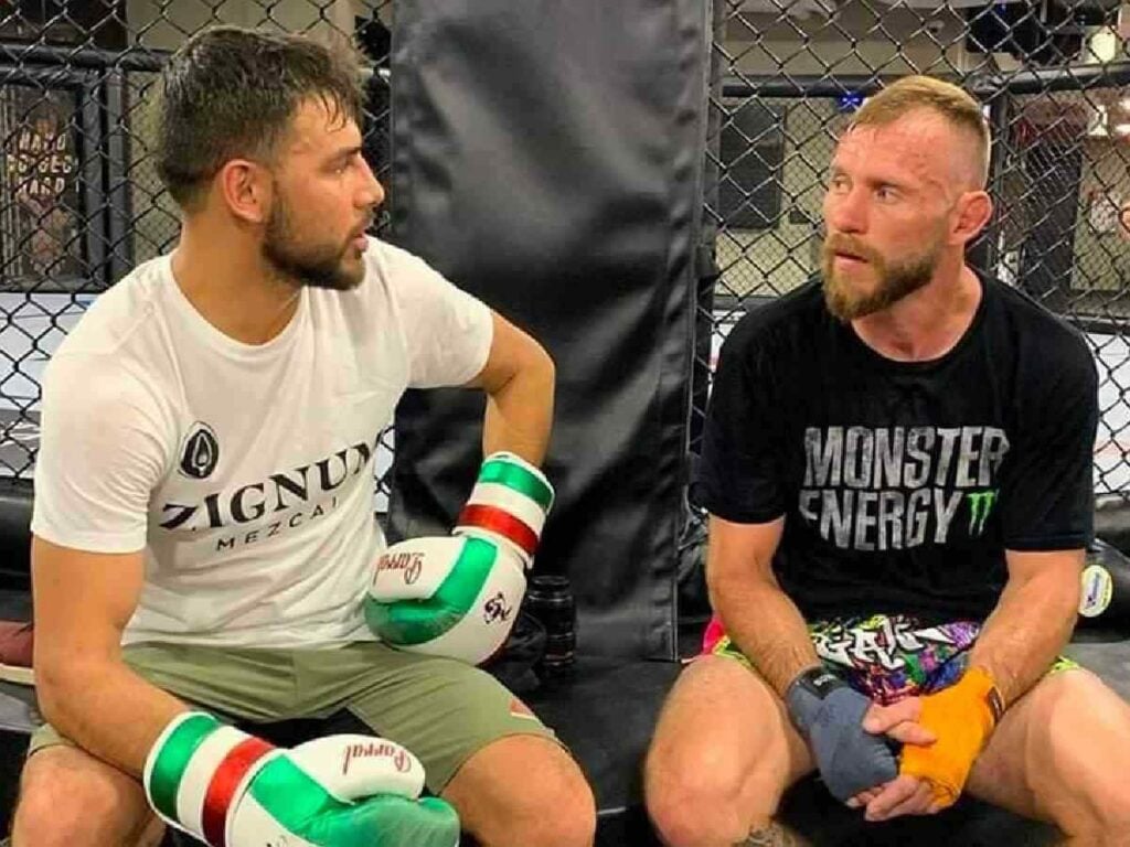 Yair Rodriguez training with Donald Cerrone