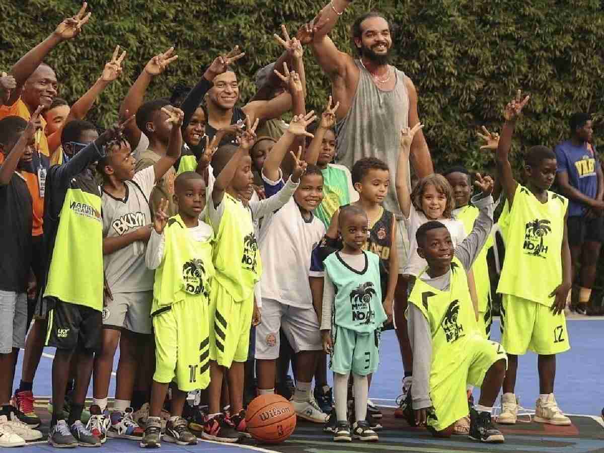 WATCH: Kylian Mbappe boasts his basketball skills against young fans in Cameroon after party night with Kim Kardashian