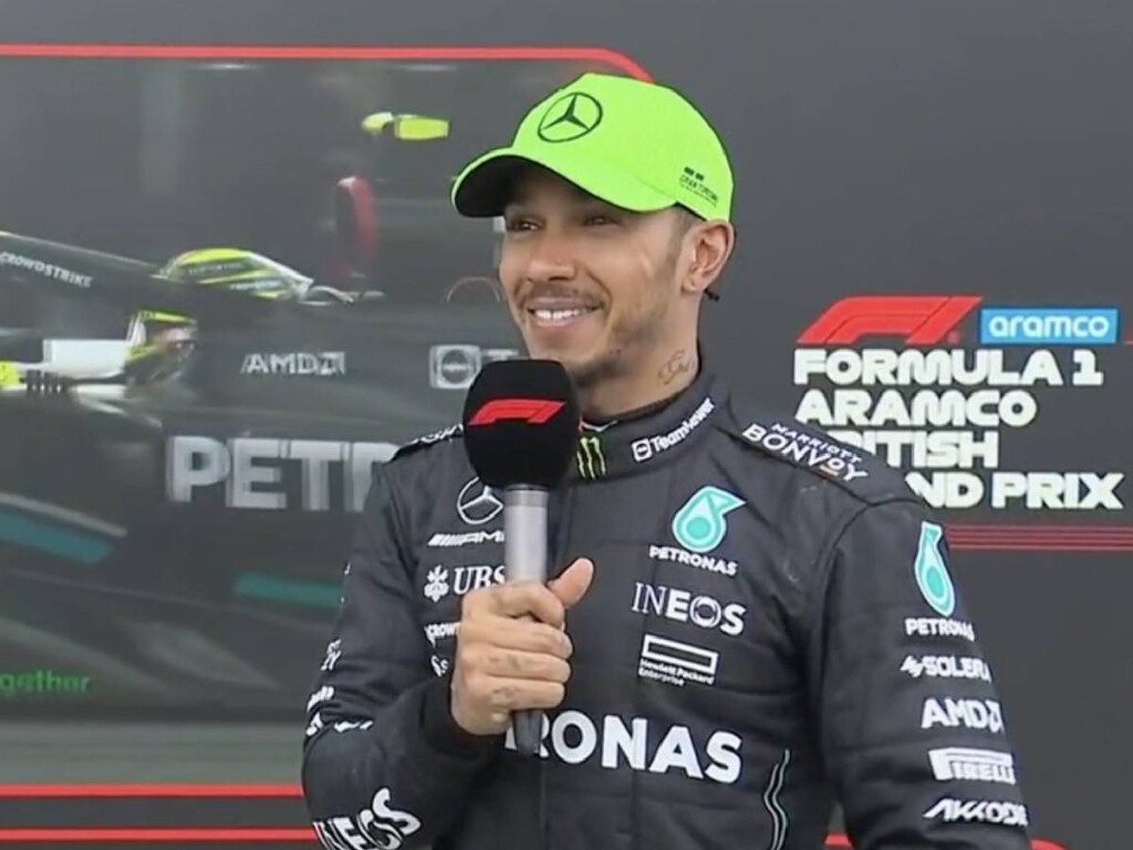WATCH: $300 million worth pop star Shakira re-ignites Lewis Hamilton dating rumors as she is spotted at the British GP 1 Lewis Hamilton after the race at Silverstone (Credits: @Motorsport/Twitter)