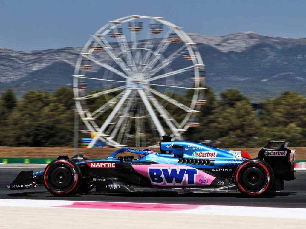 Fernando Alonso during the 2022 French GP (image via Crash.net)