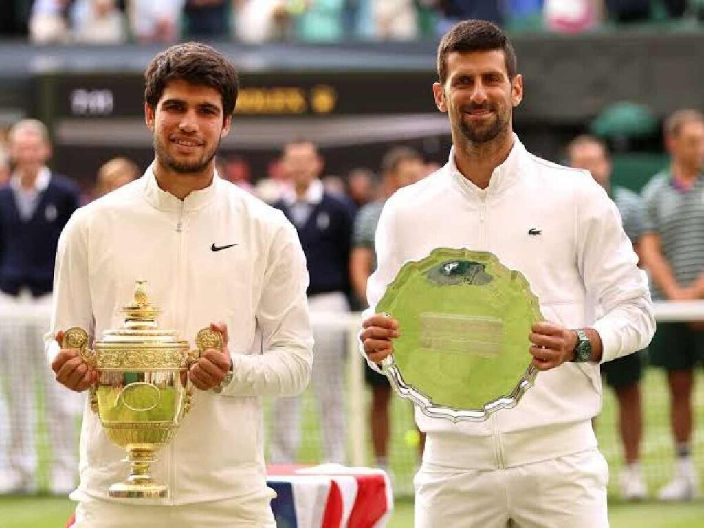 Carlos Alcaraz and Novak Djokovic