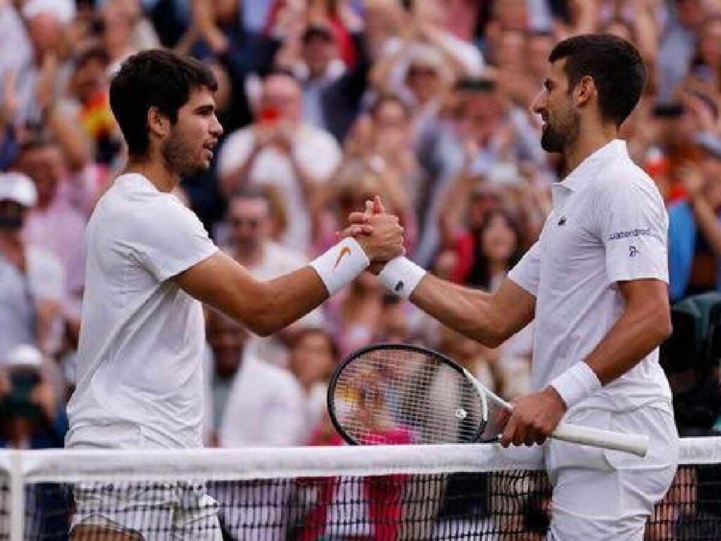 Carlos Alcaraz and Novak Djokovic