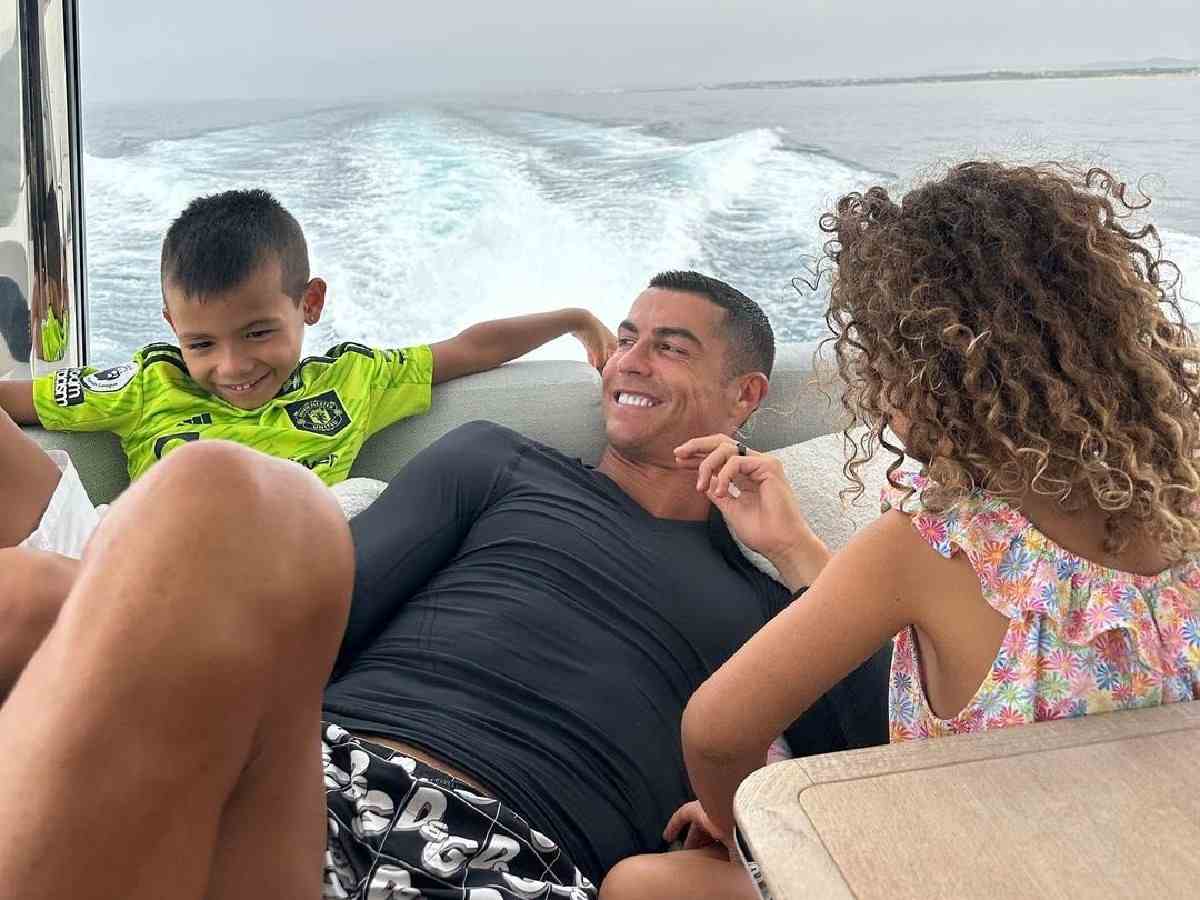 Cristiano Ronaldo and his son Mateo