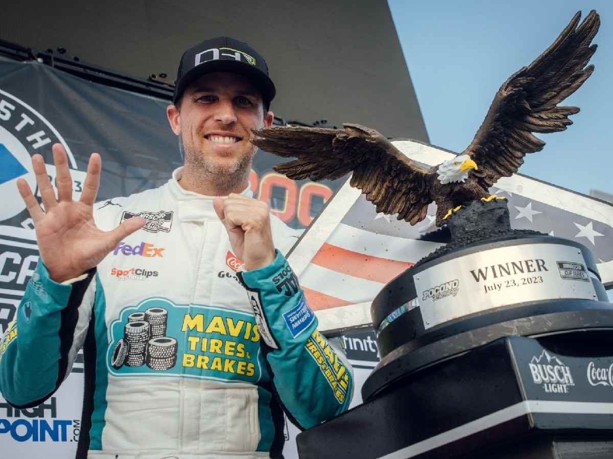 “Actions hypocritical, King of Pocono”- Denny Hamlin secures milestone 50th Cup victory as he walls Kyle Larson in Pennsylvania