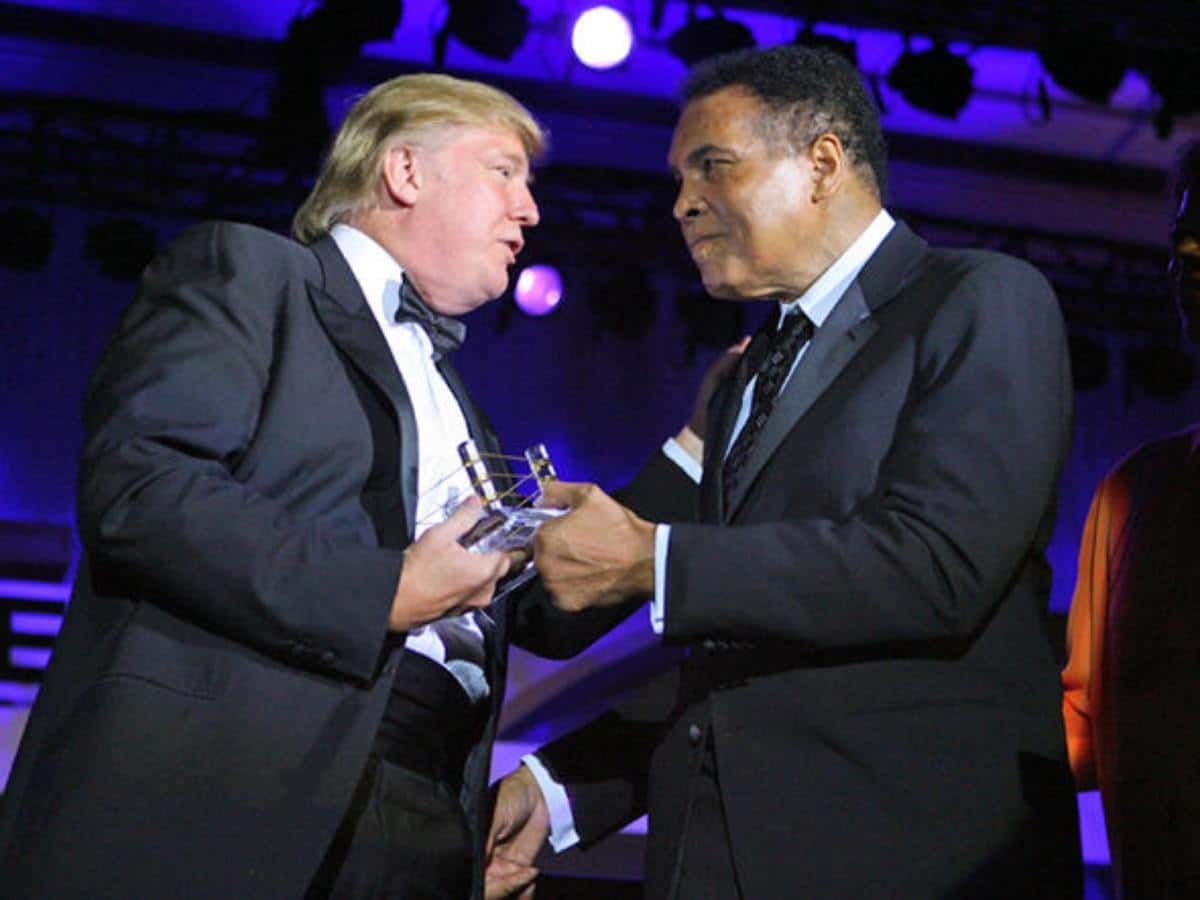 WATCH: Donald Trump once shared the ring with Muhammad Ali celebrating the legend before commencing Mike Tyson’s much-anticipated fight