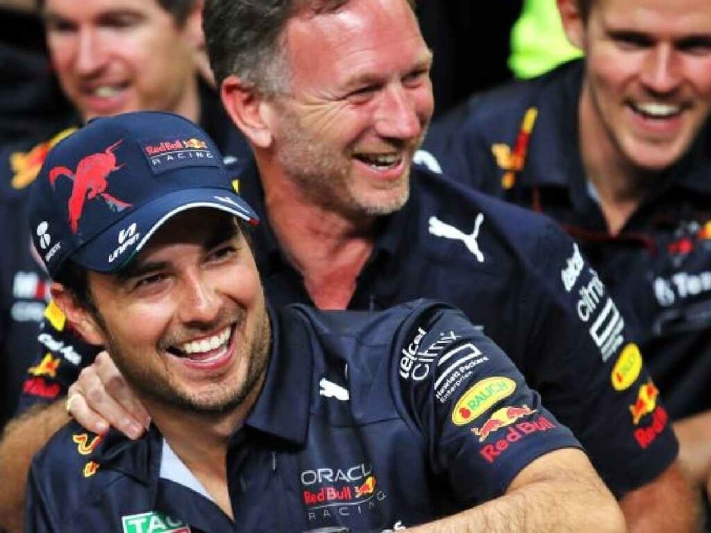 Christian Horner and Sergio Perez (Credits: Planet F1)