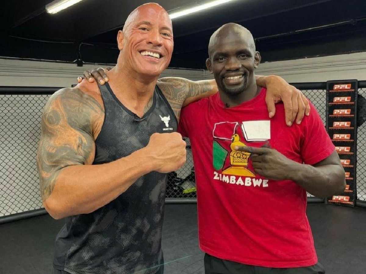 WATCH: Dwayne Johnson fulfills the dream of UFC Fighter Themba Gorimbo with a surprise visit, pens down a heart-touching story