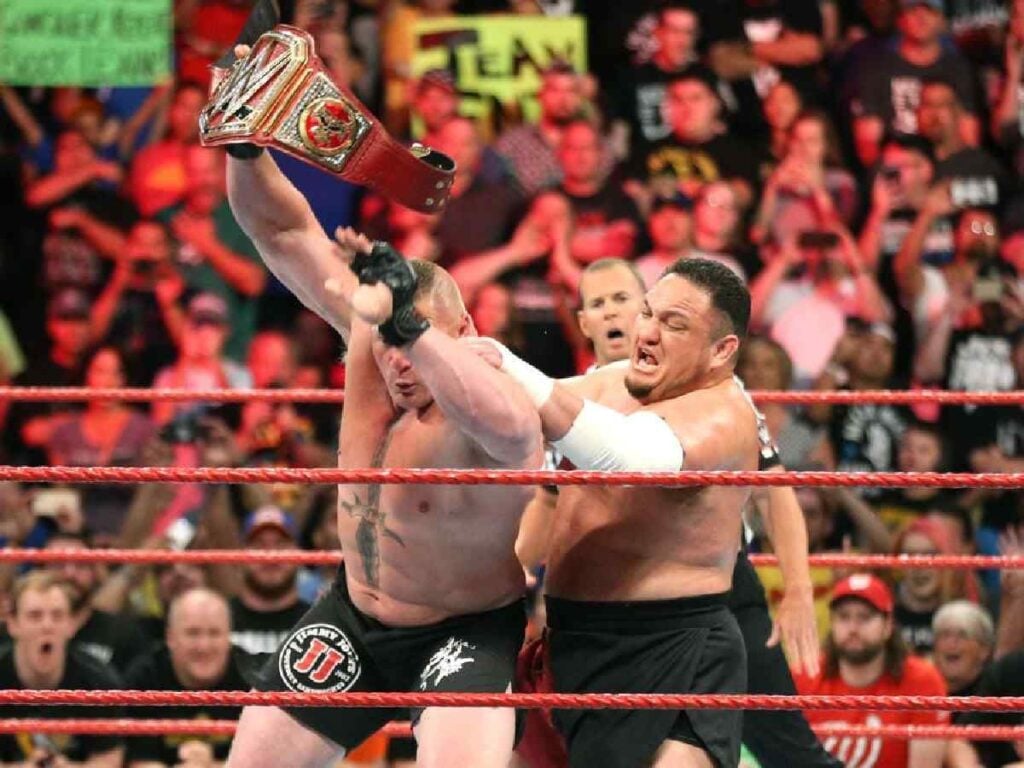 Samoa Joe and Brock Lesnar