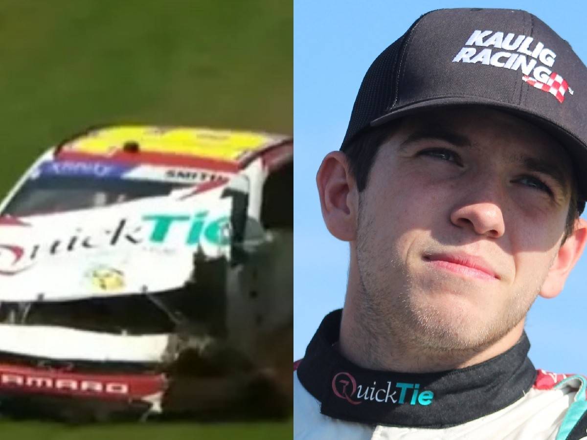 WATCH: “That could’ve been a potential JD McDuffie accident”-  Chandler Smith rams into the wall after losing brakes at Road America Xfinity race, fans react